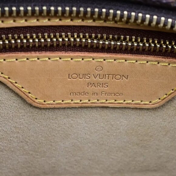 LOUIS VUITTON Logo Luco Shoulder Tote Bag Monogram Leather Brown - Picture 15 of 16